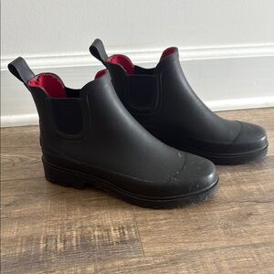Polo Sport Ralph Lauren Black Ankle Rain Boots